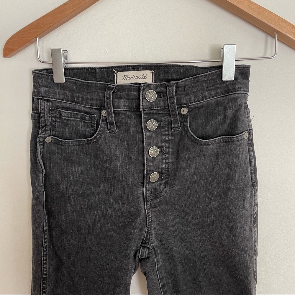 Madewell 10 Inch High Rise Skinny Jean Washed Black Size 24